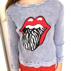Chic2Chic Long Sleeve Zebra Tongue Shirt Girls S 8